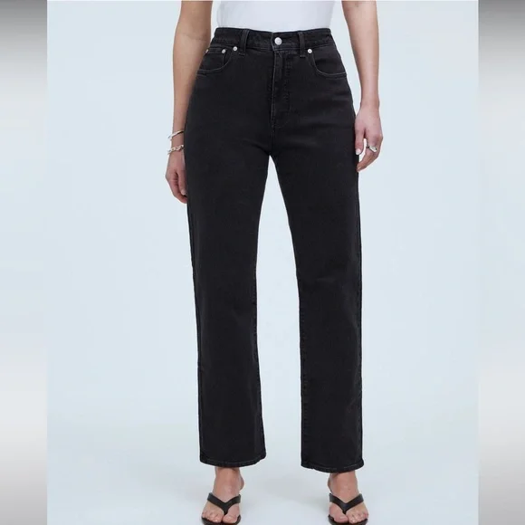 Madewell Black Straight-Leg Jeans - Picture 2 of 12